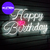 Letrero Neon Luminoso de Happy Birthday Blanco Led para Cumpleaños