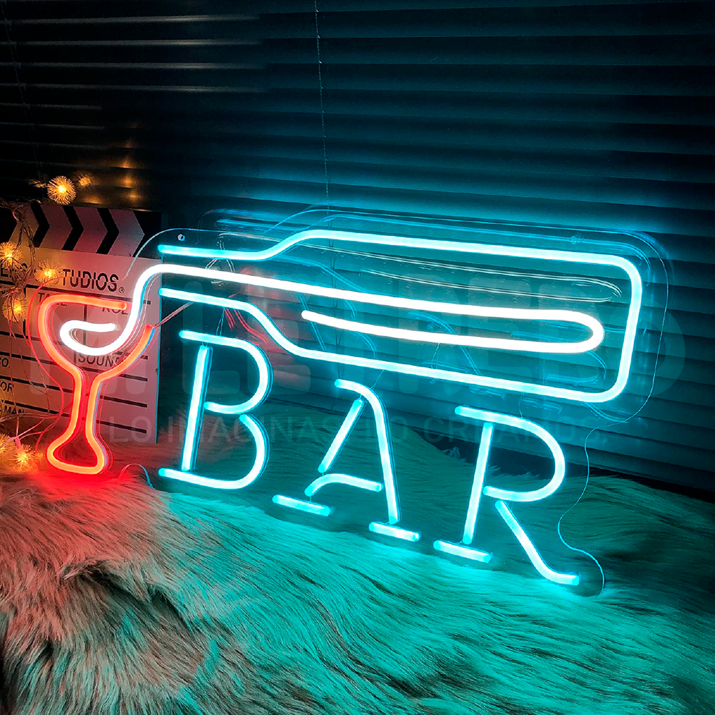 Letrero en Neon Luminoso Open Beer Cerveza Led Karaoke Bar