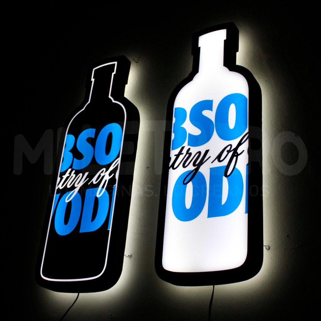 Letrero Luminoso Absolut Vodka Acrílico Led