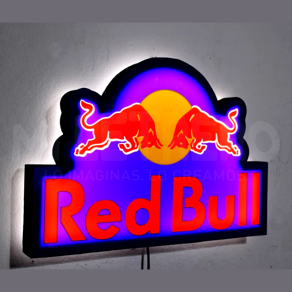 Cartel Luminoso Neon de Red Bull Led Disco Bar Karaoke