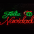 Cartel Luminoso Feliz Navidad Neon LED con Guirnaldas