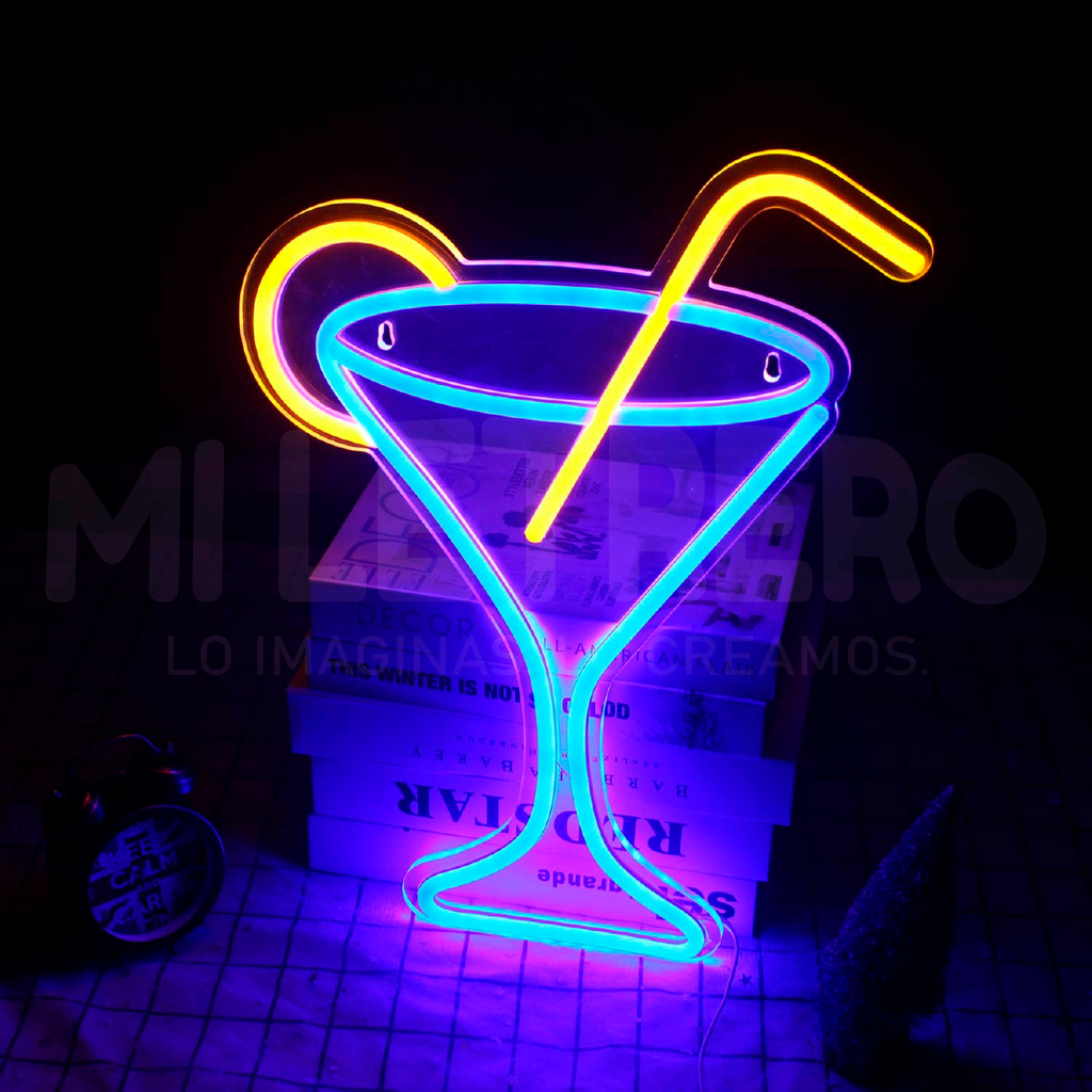 Lotvic Cocktails Cartel de Neón, Cartel Luminoso LED Bar, Letrero de Neon  Bar, Carteles LED Neon, Letrero de Luz de Neón LED, Luz de Decoración con  Forma de Letrero de Neón LED
