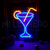 Letrero Luminoso Neon Cocktail Martini Led Flexible Bar Pilsen Callao