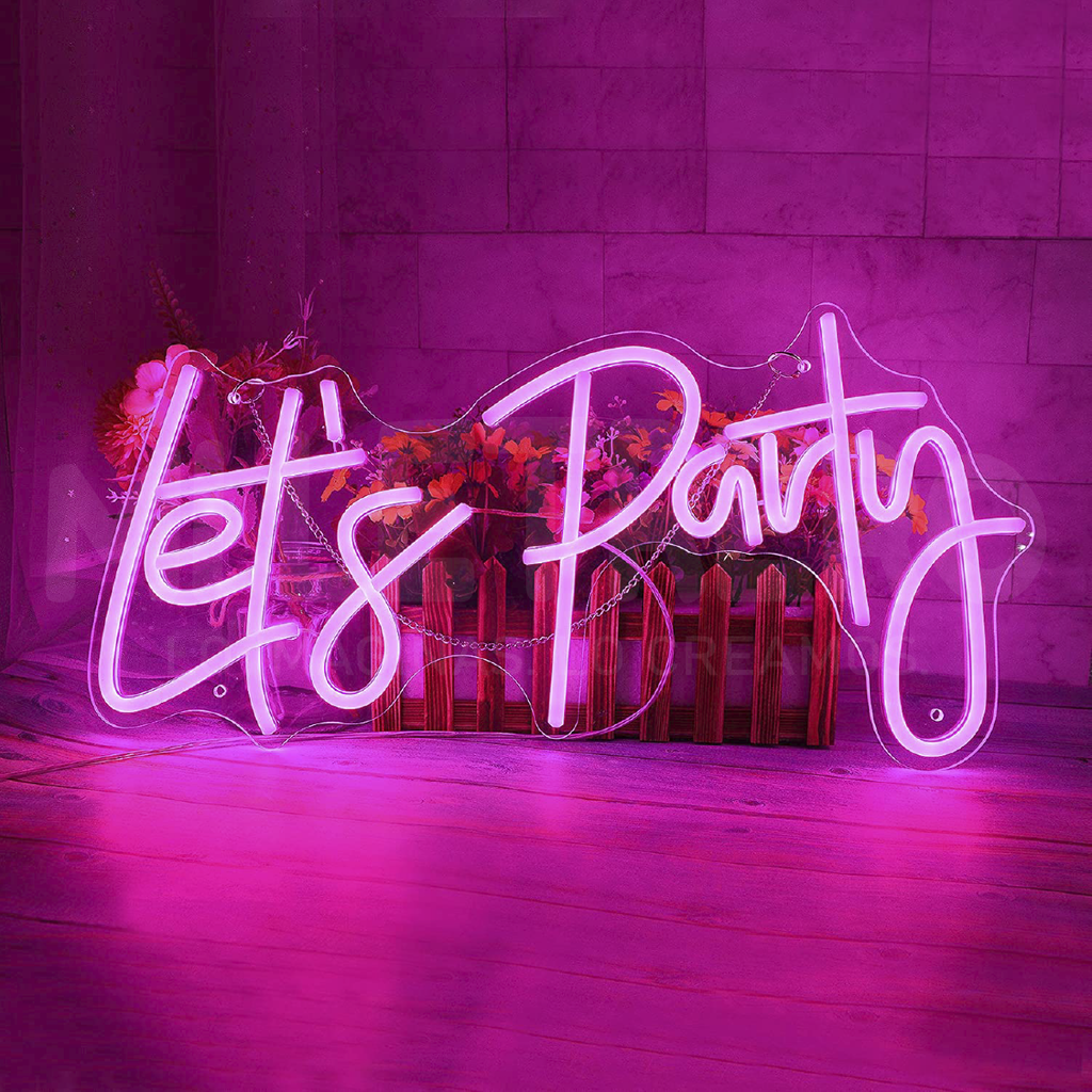 Letrero Luminoso Neon Let's Party Flexible Led