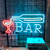 Letrero en Neon LED Luminoso Open Beer Bar Karaoke Disco