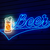 Letrero Neon Led Beer Chop de Cerveza Abierto para Discoteca Karaoke