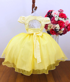 Vestido de hot sale daminha amarelo