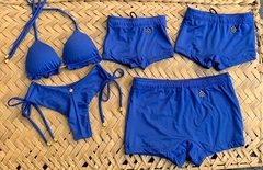 Kit Família Moda Praia Azul Royal