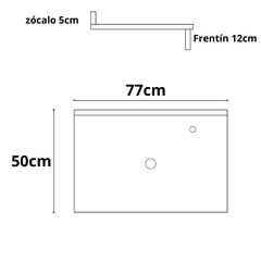 Mesada Baño Silestone White Storm 77cm X 50cm - tienda online