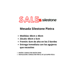 Imagen de Mesada Baño Silestone Pietra