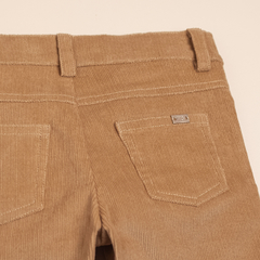 Pantalón de corderoy con canesu y bolsillo plaqué Beige - comprar online