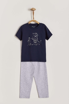 Pijama Jack Dinos Pima Azul