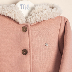 Campera con pielcita y orejitas Winther Rosa - comprar online