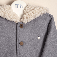 Campera con pielcita Winter Gris - comprar online