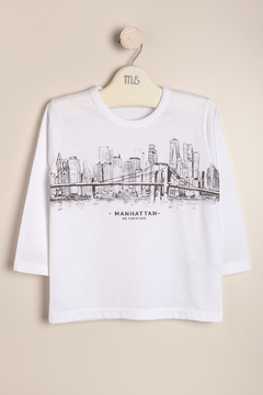 Remera de algodón estampada Manhattan