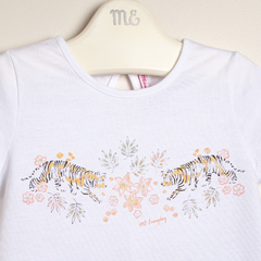 Remera estampada Tiger and Flowers - comprar online