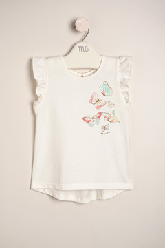 Remera con alas estampada mariposas