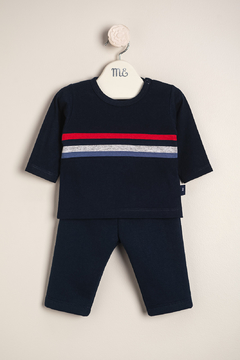 Conjunto de remera y pantalón Tomy con friza