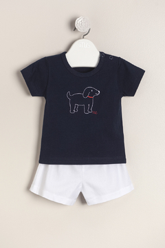 Conjunto de remera bordada y short Chien - CROMA Babys & Kids