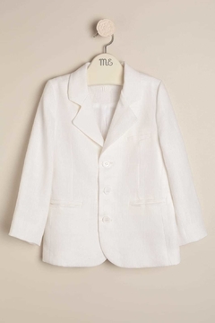 Blazer de lino blanco