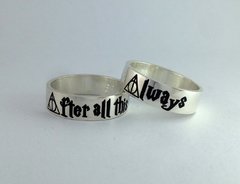 Alianzas de plata Harry Potter Always; Joyas para Fans; Hecho a mano; Argentina; 