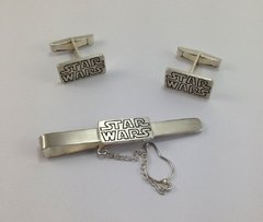 Gemelos y Traba Corbata Con el logo de Star Wars