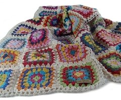 Caminho de Mesa Crochet Multicoloridos 0,35 x 2,00
