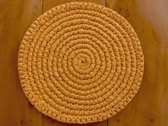 Sousplat de Crochet Amarelo Ouro
