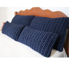 Almofada Azul Marinho de Cama Gênova 50x70 - comprar online
