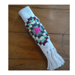 Guardanapo de algodão cru + Porta guardanapo de croche multicolorido! 2 peças ! - comprar online