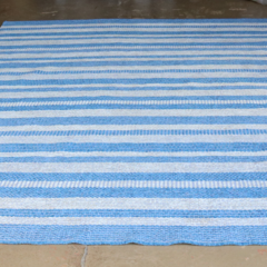 Imagem do Tapete Sala e Quarto Cinza e Azul 2,50 x 3,00