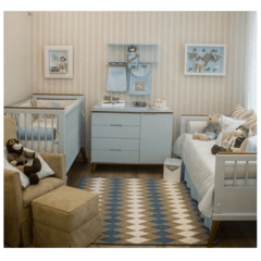 Tapete Azul Quarto de Bebê Classico - comprar online