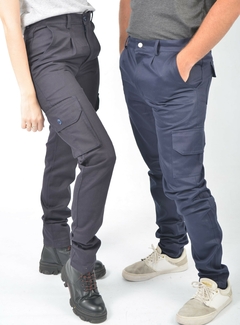 Pantalon Cargo Gabardina 6 Bolsillos