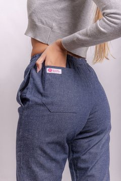 Pantalon Nautico Mujer Azul