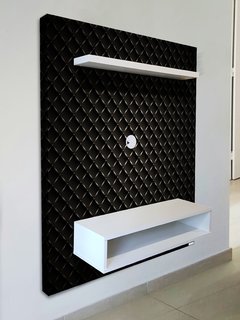 mueble de TV FLOTANTE, diseños en NEGRO - Juan Cuadros Deco