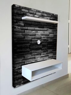 mueble de TV FLOTANTE, diseños en NEGRO - Juan Cuadros Deco