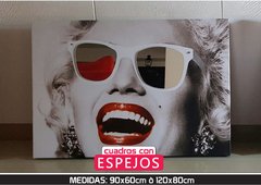 Marilyn Monroe blanco y negro - Cuadro con espejos - v/tamaños - comprar online