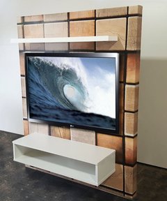 MUEBLE DE TV . CUBOS MADERA