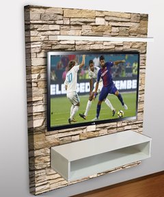 MUEBLE DE TV . SIMIL LADRILLOS MARRONES en internet