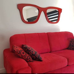 Lentes corpóreos LAQUEADOS ROJOS 120x40cm