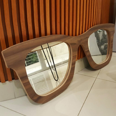 Lentes Corpóreos, con espejos Reales en madera nogal