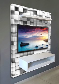 mueble de TV FLOTANTE, diseños en BLANCO - Juan Cuadros Deco