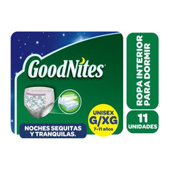 GOODNITES ROPA INTERIOR UNISEX G/XG PAQUETE X11