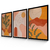 Kit 3 Quadros Decorativos Abstratos Minimalista Laranja na internet