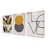 Kit 3 Quadros Decorativos Love Geomatricos amarelo - comprar online
