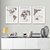 Kit 3 Quadros decorativos Mapa Mundi Preto e branco Com moldura - comprar online
