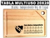 Independiente Tabla multiuso con grabado laser. Regalos originales y utilizables