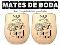 Mates personalizados con grabado laser para boda u otros motivos. NUEVO PRECIO! - comprar online