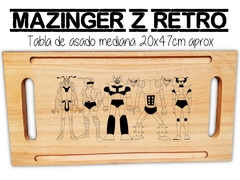 TABLA DE ASADO MAZINGER Z RETRO DIBUJOS ANIMADOS GRABADO LASER MADERA en internet