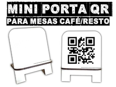 MINI PORTA QR para resto cafe bar grabado laser menu carta grabado laser - comprar online